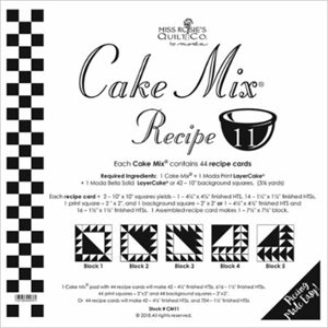 CAKE MIX RECIPE 11 PAPER PIECING BY MODA - PACKS OF 4