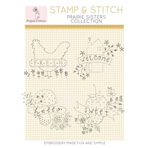 STAMP AND STICH PRAIRIE SISTERS BY POPPIE COTTON - MINIMUM OF 2