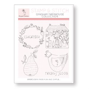 STAMP AND STICH GINGHAM FARMHOUSE BY POPPIE COTTON - MINIMUM OF 2